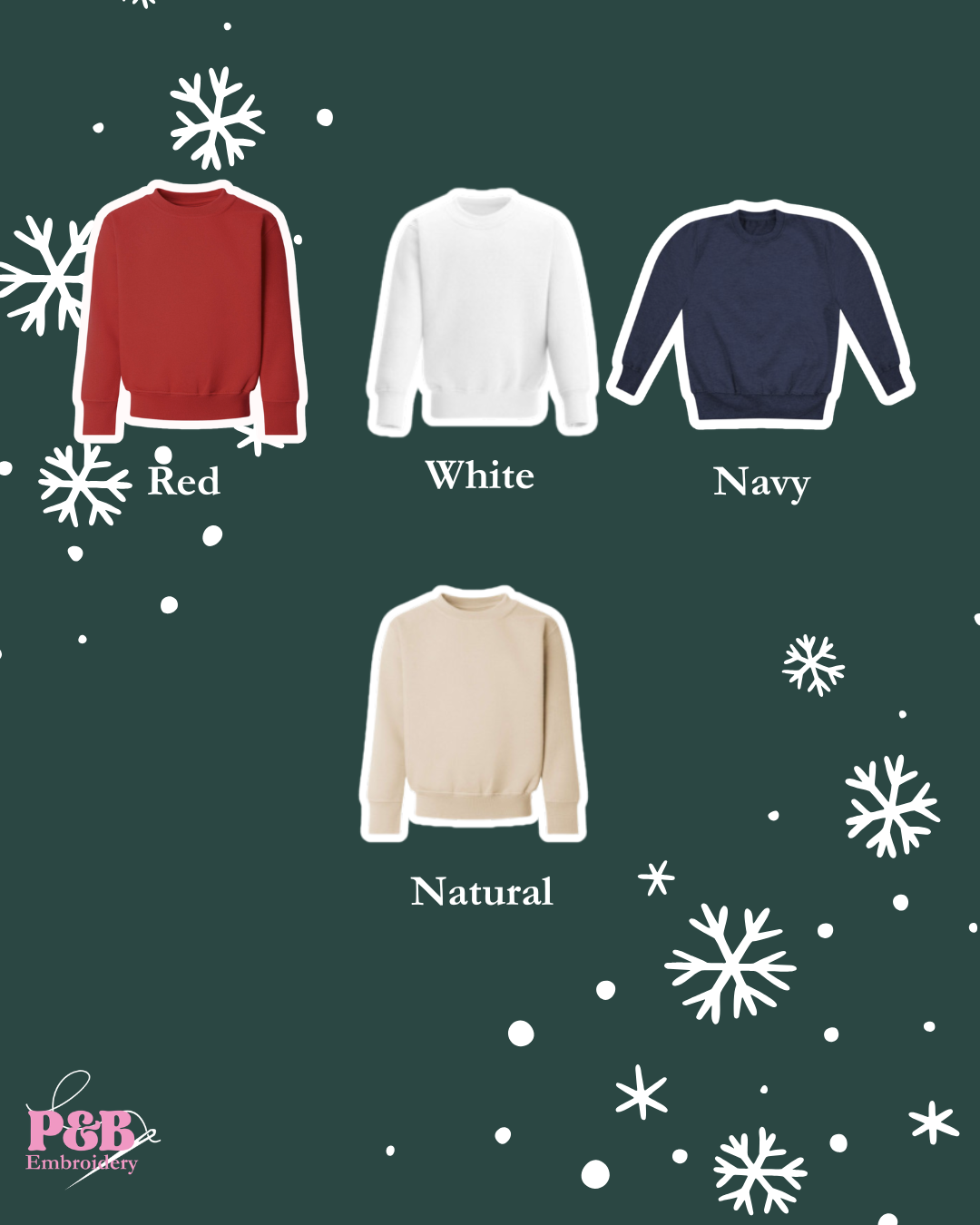 Personalised Children’s Christmas Jumper | Embroidered Name & Christmas Lights | Custom Festive Gift UK