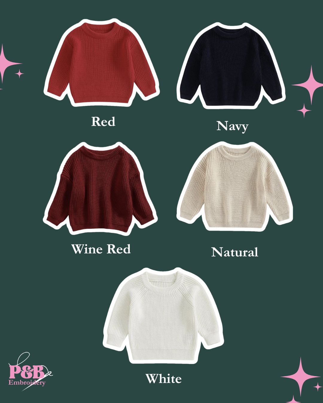 Personalised Children’s Knitted Christmas Jumper | Embroidered “Believe” | Custom Name Festive Gift UK | Christmas Gift UK