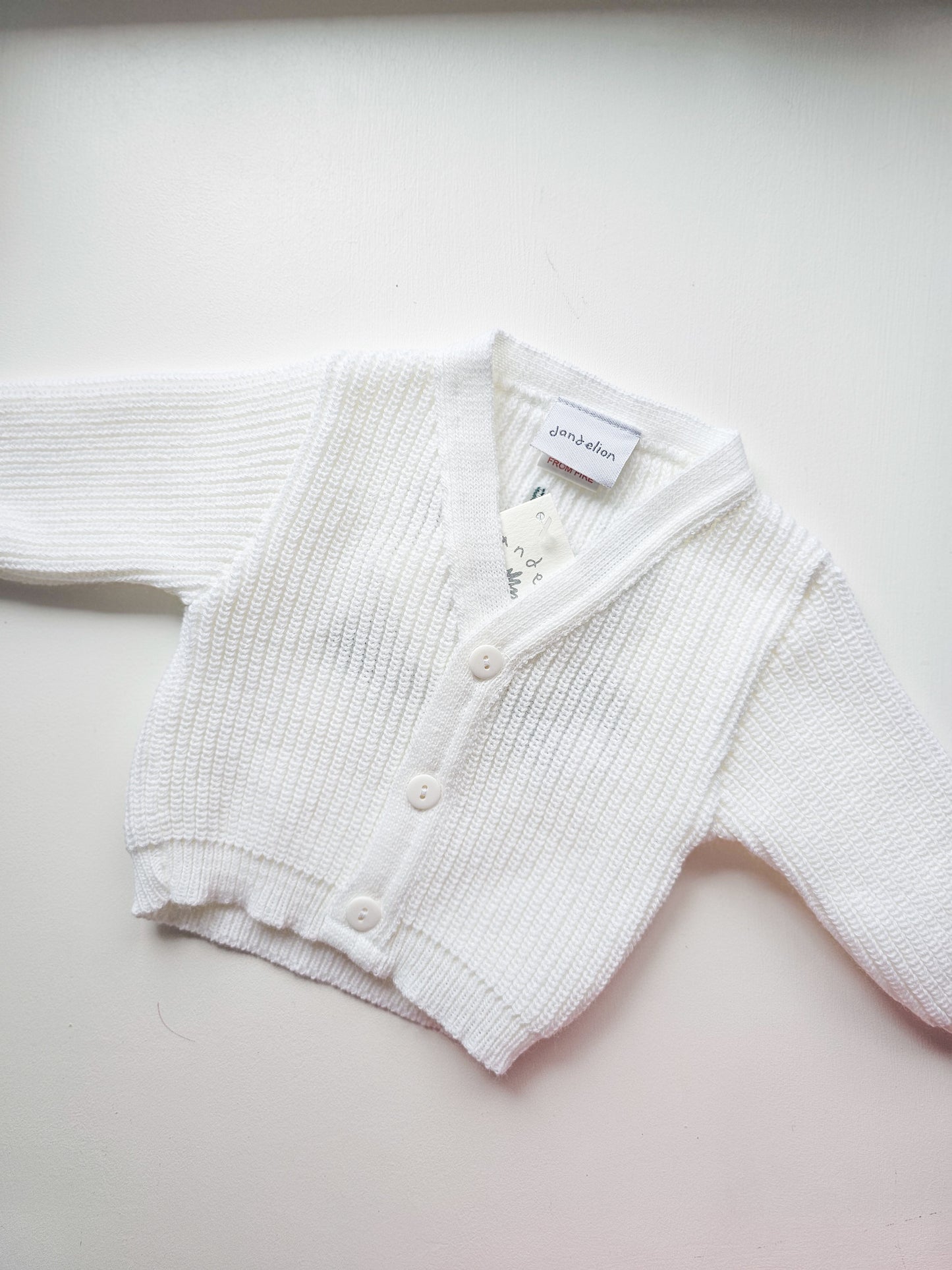 Personalised Baby Cardigan | Embroidered Name Baby Cardigan | White Knitted Newborn Cardigan | Custom Baby Name or Baby Surname | Baby Shower Gift
