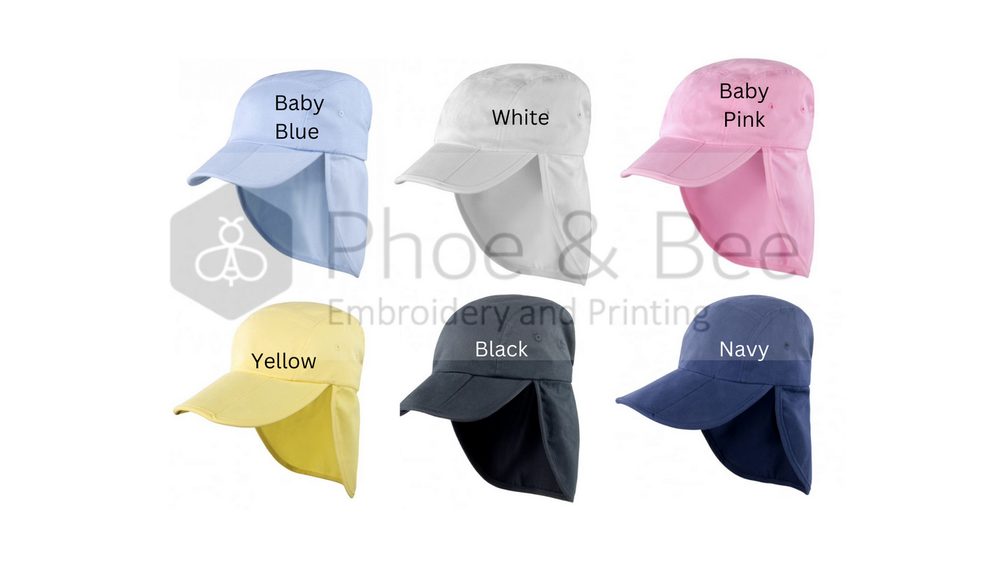 Personalised, Embroidered Children's Legionnaires Cap/Hat