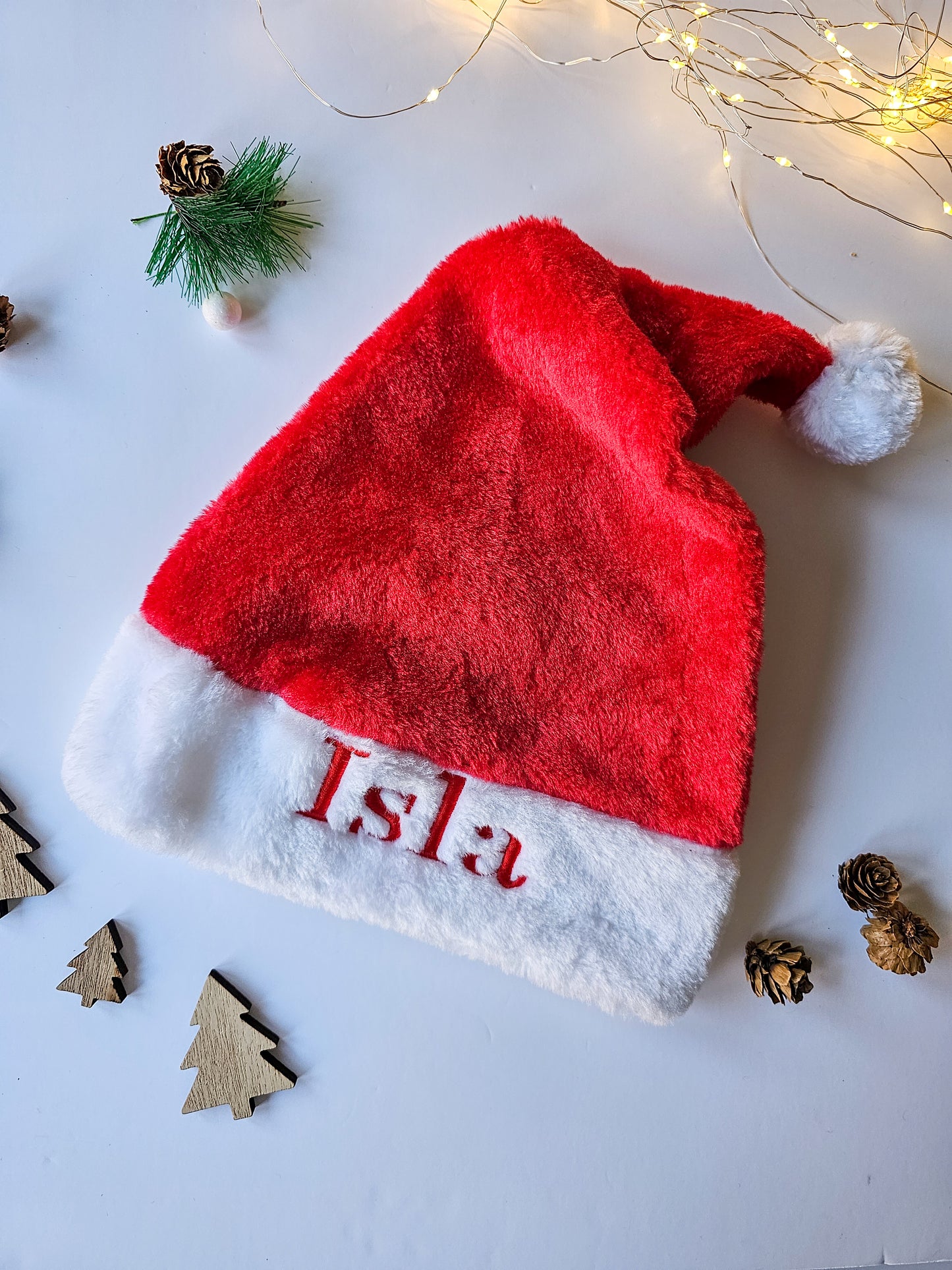 Personalised Luxury Embroidered Santa Hat – For Adults & Children