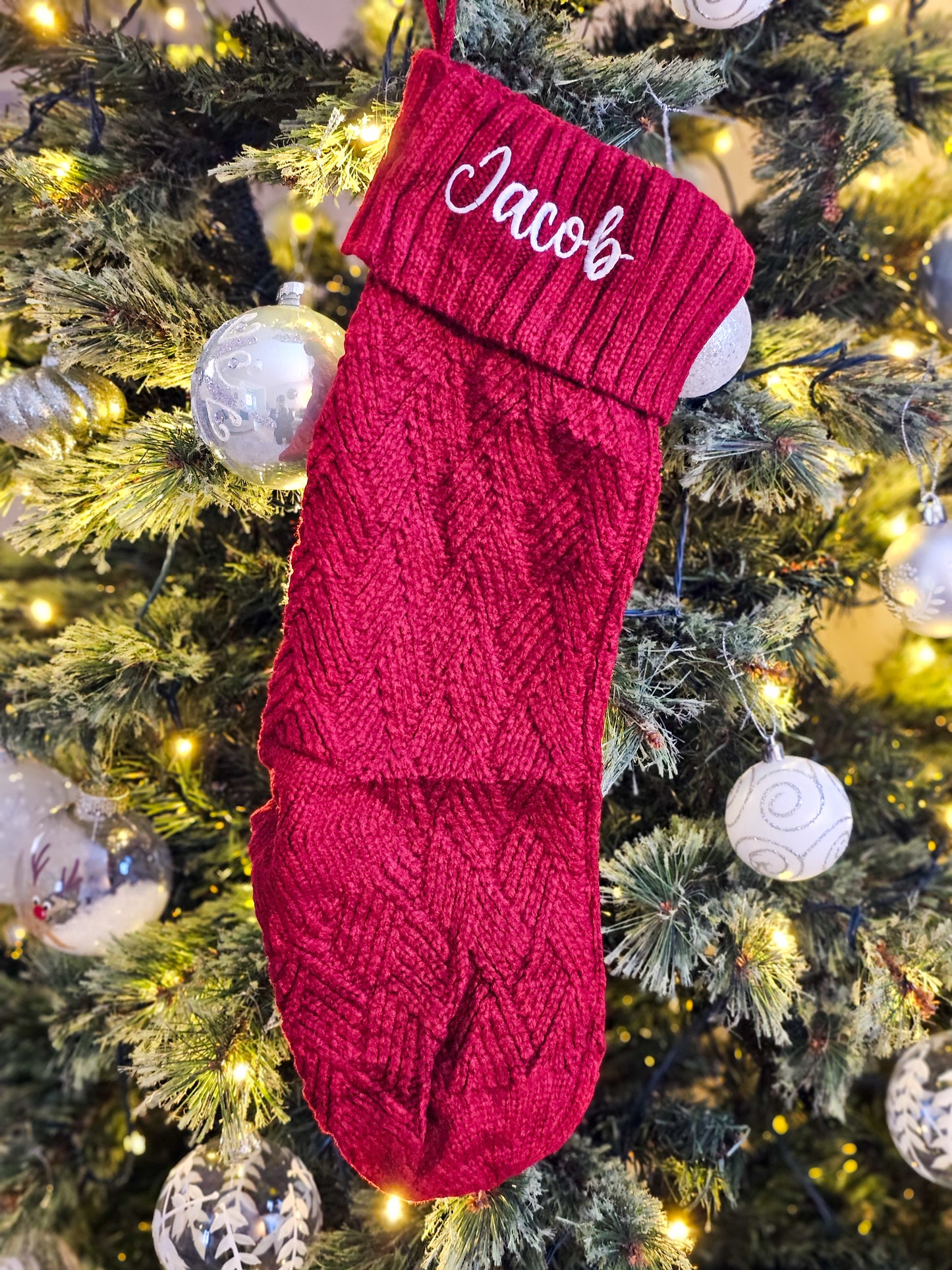 Personalised Knitted Christmas Stockings