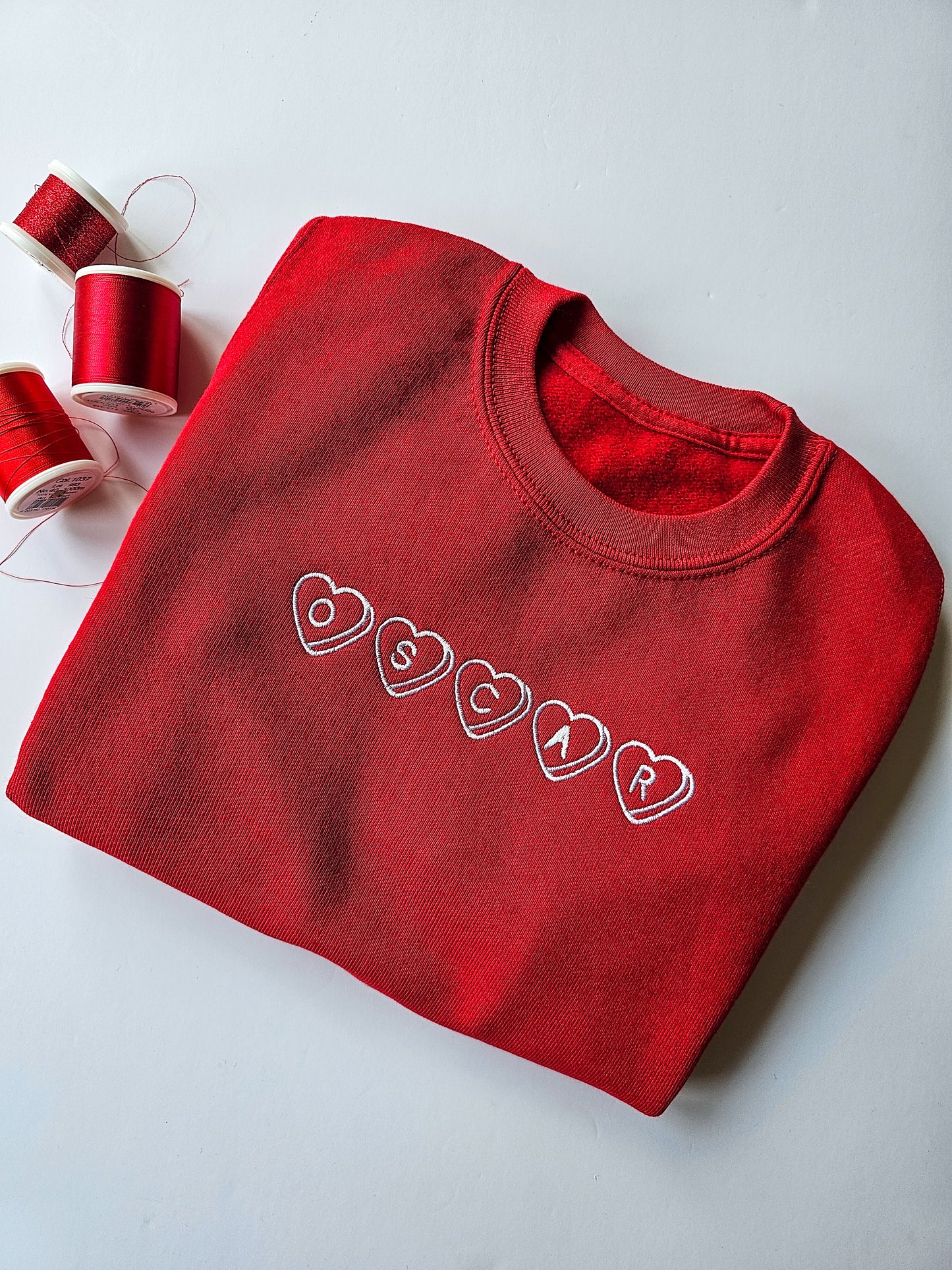 Personalised, Embroidered, Children's Valentines Jumper