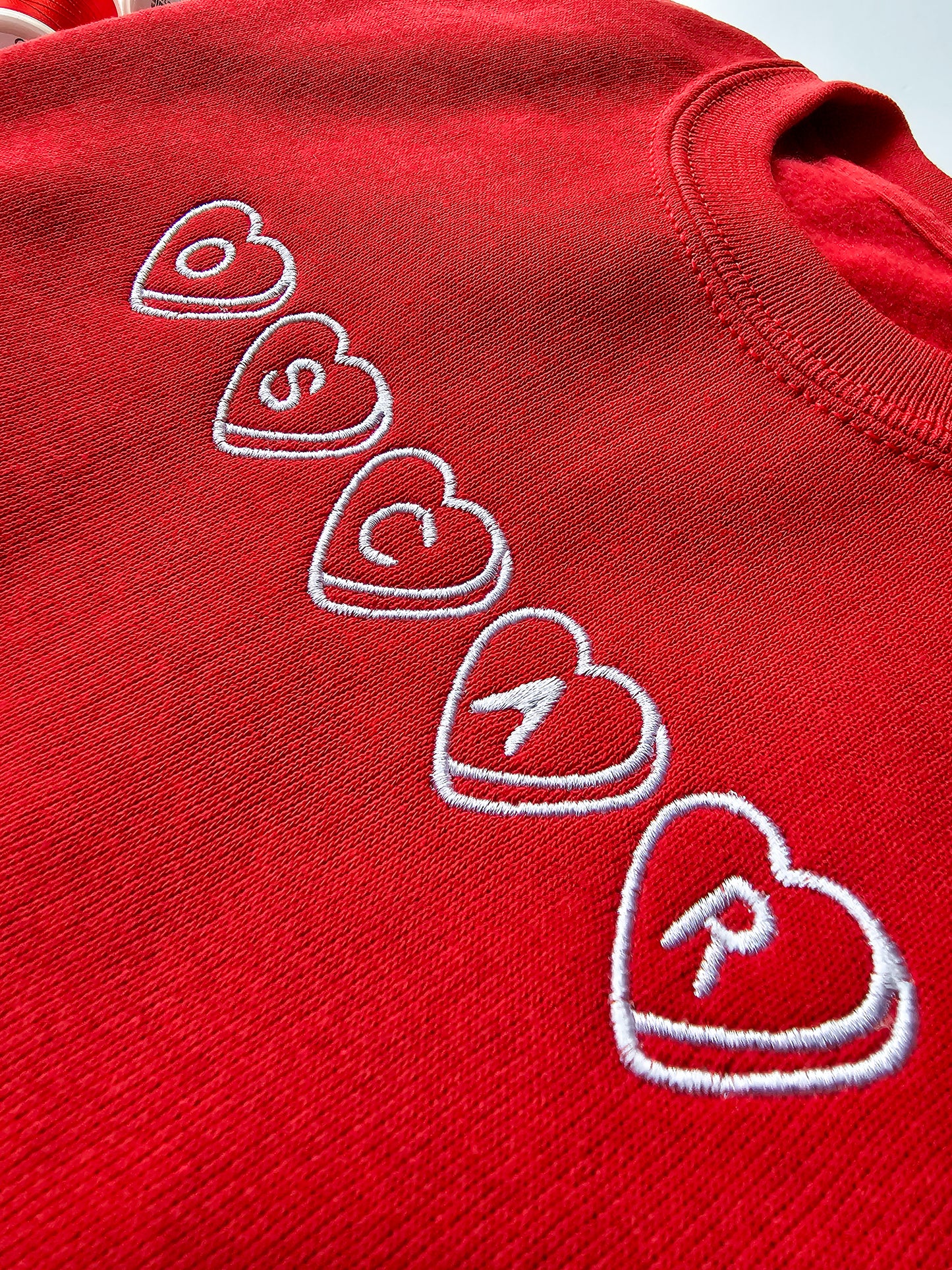 Personalised, Embroidered, Children's Valentines Jumper