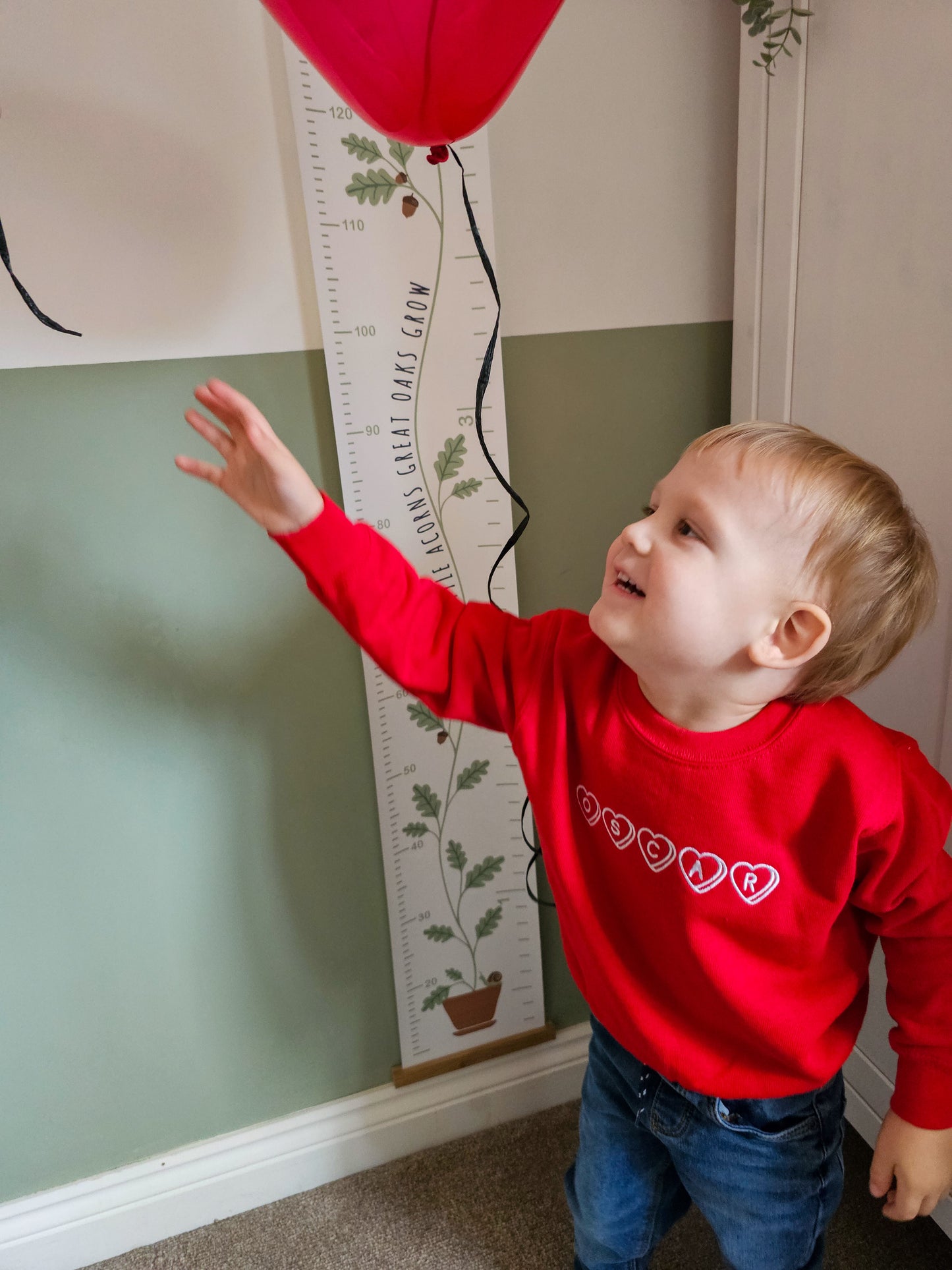 Personalised, Embroidered, Children's Valentines Jumper