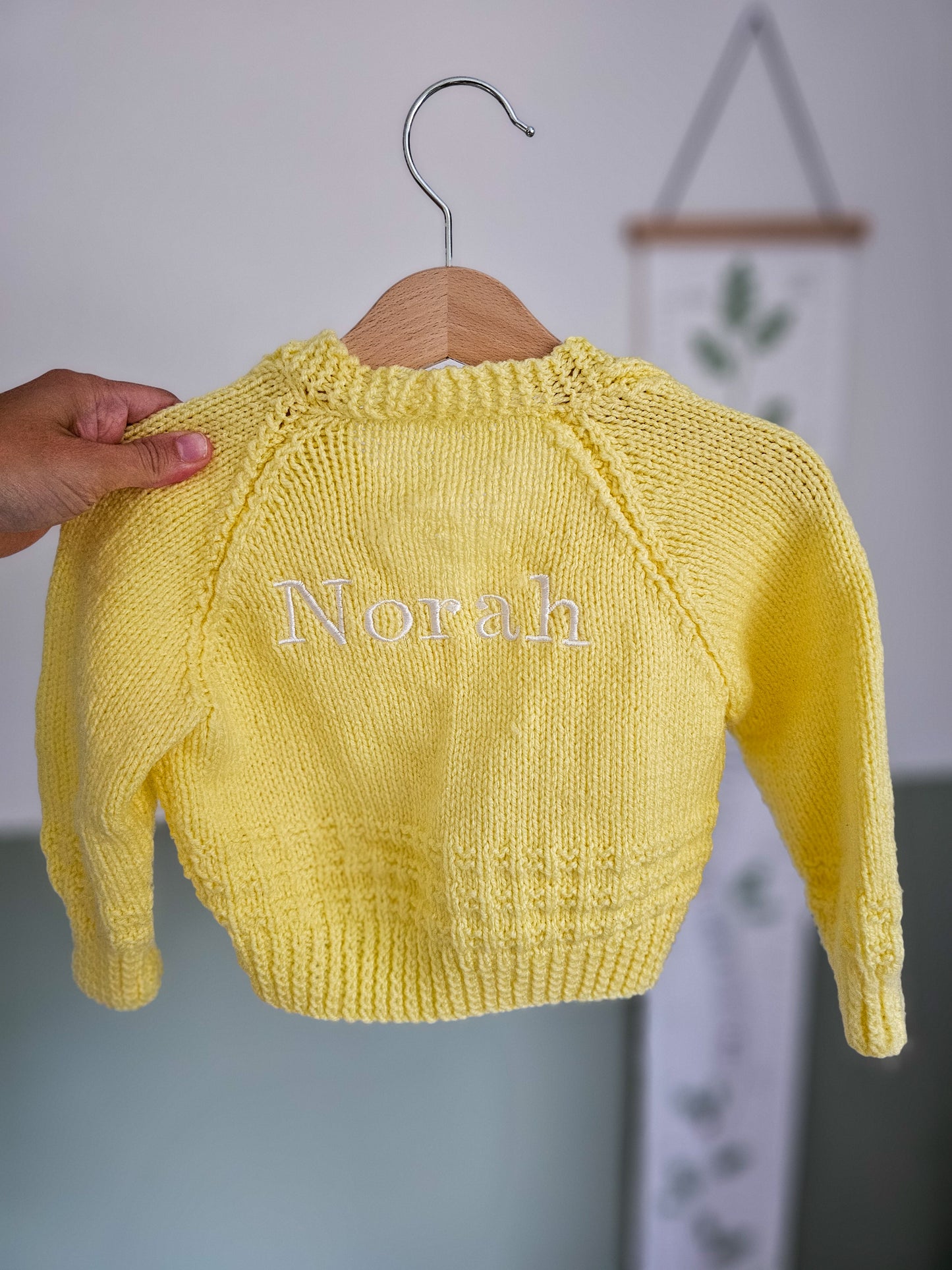 Pre-Loved Knitted Baby Cardigans – Personalised with Embroidered Name