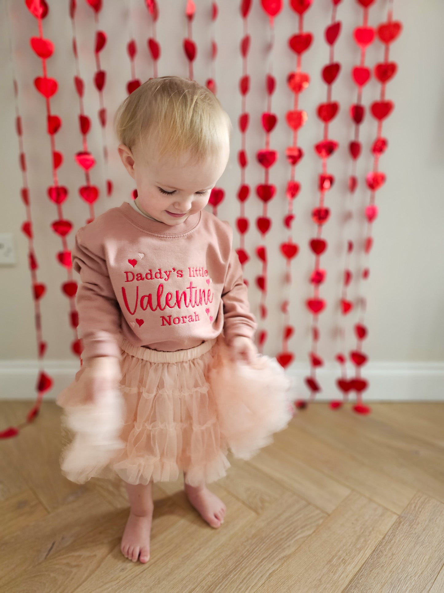 Personalised, Embroidered, Children's Valentines Jumper