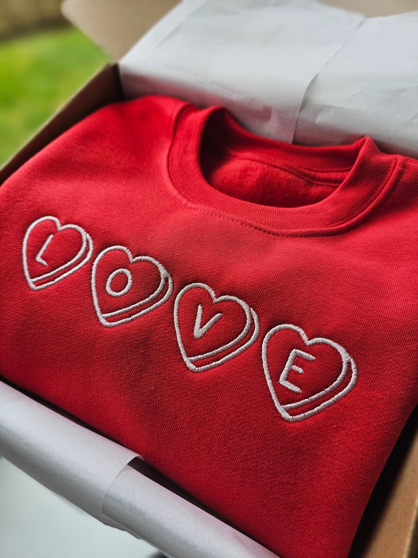 Personalised, Embroidered, Children's Valentines Jumper