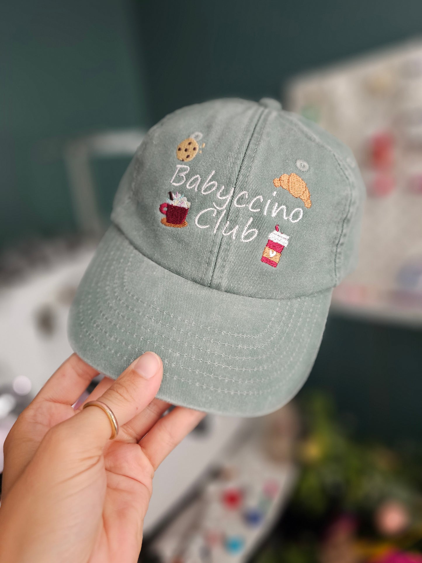 Kids Babyccino Club Vintage Wash Cap | Personalisation Available