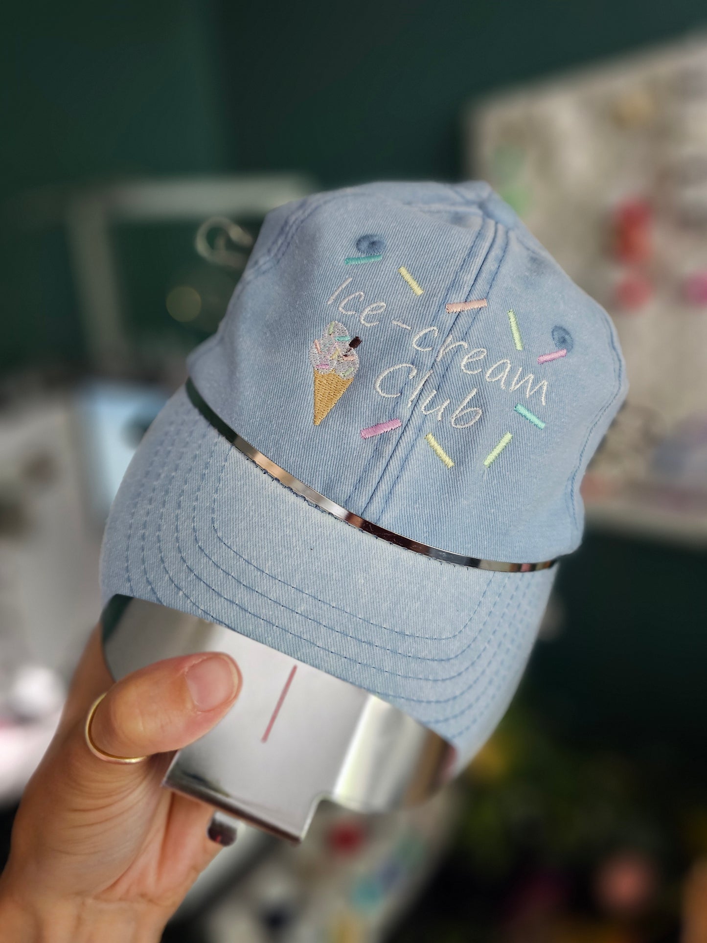Kids’ Ice Cream Club Vintage Wash Cap | Personalisation Available