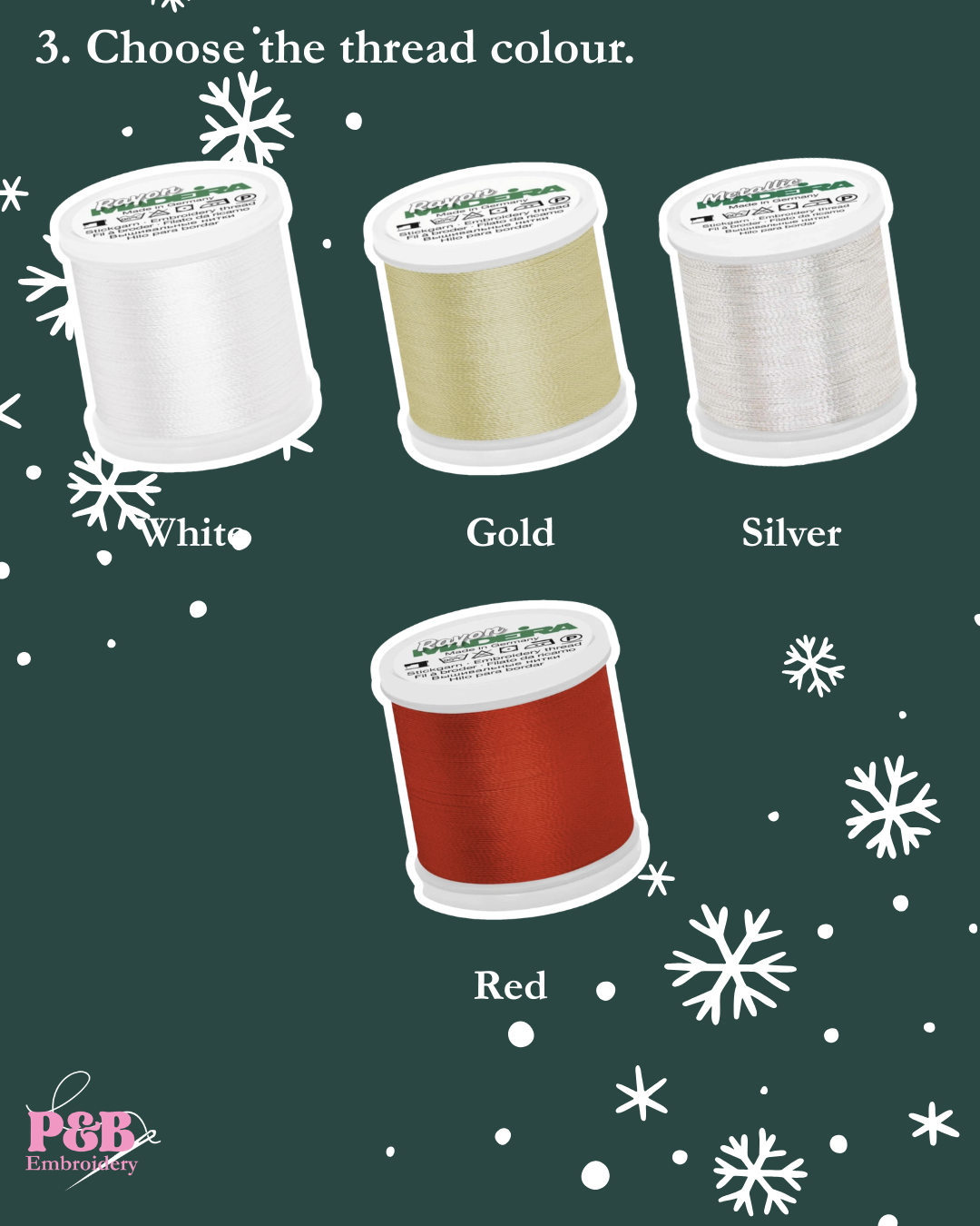 Pick ’n’ Mix Personalised Jumper | Choose Jumper & Thread Colours | Custom Embroidered Festive Designs | Gift UK