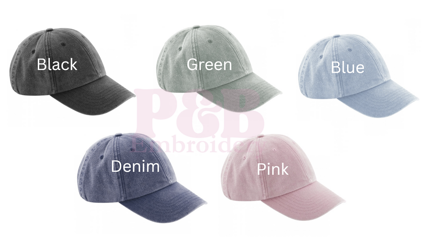 Personalised Embroidered Cap | Custom Text Hat | Kids Cap