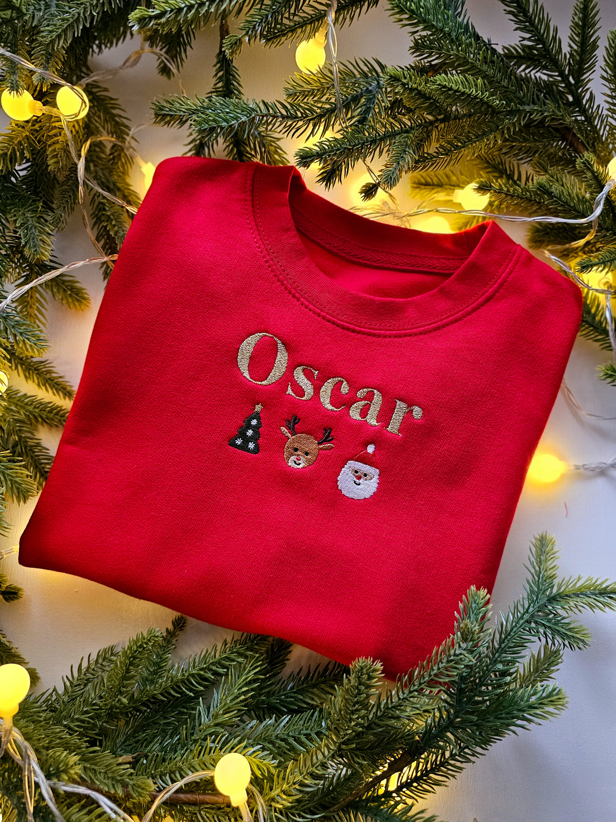 Pick ’n’ Mix Personalised Jumper | Choose Jumper & Thread Colours | Custom Embroidered Festive Designs | Gift UK