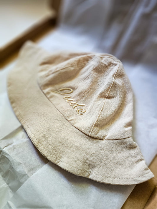 Personalised, Embroidered Baby Sun Hat