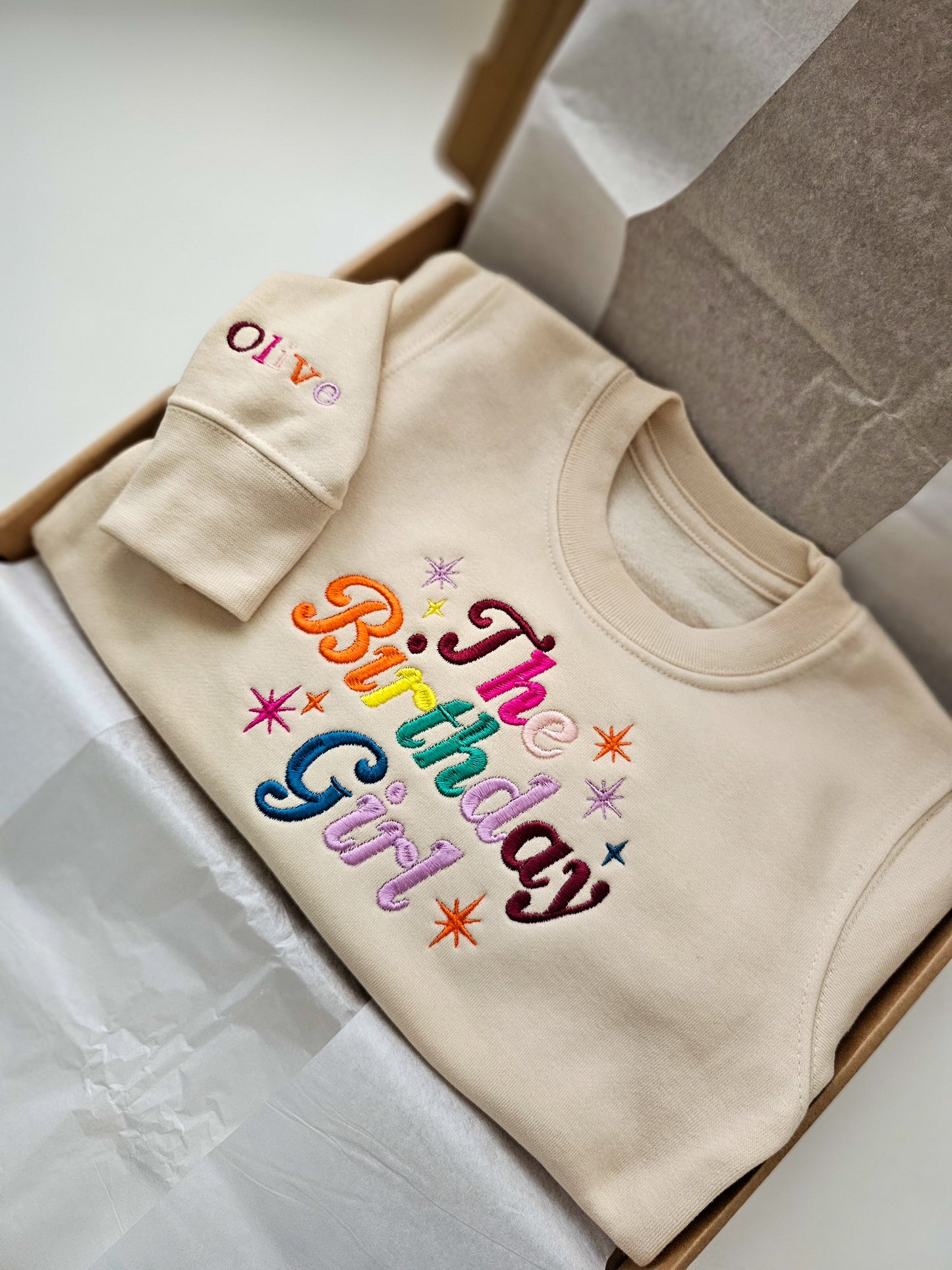 Birthday Girl Rainbow Jumper | Personalised Children’s Birthday Jumper