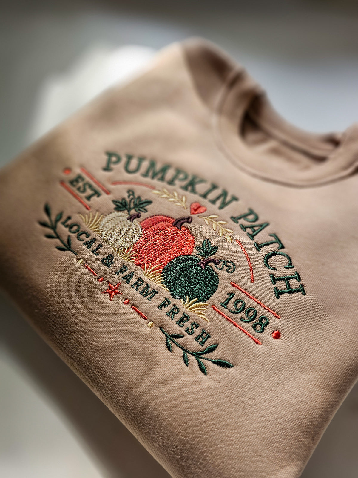 Matching Pumpkin Patch Jumper for Adults & Kids – Embroidered Family Autumn Sweatshirt
