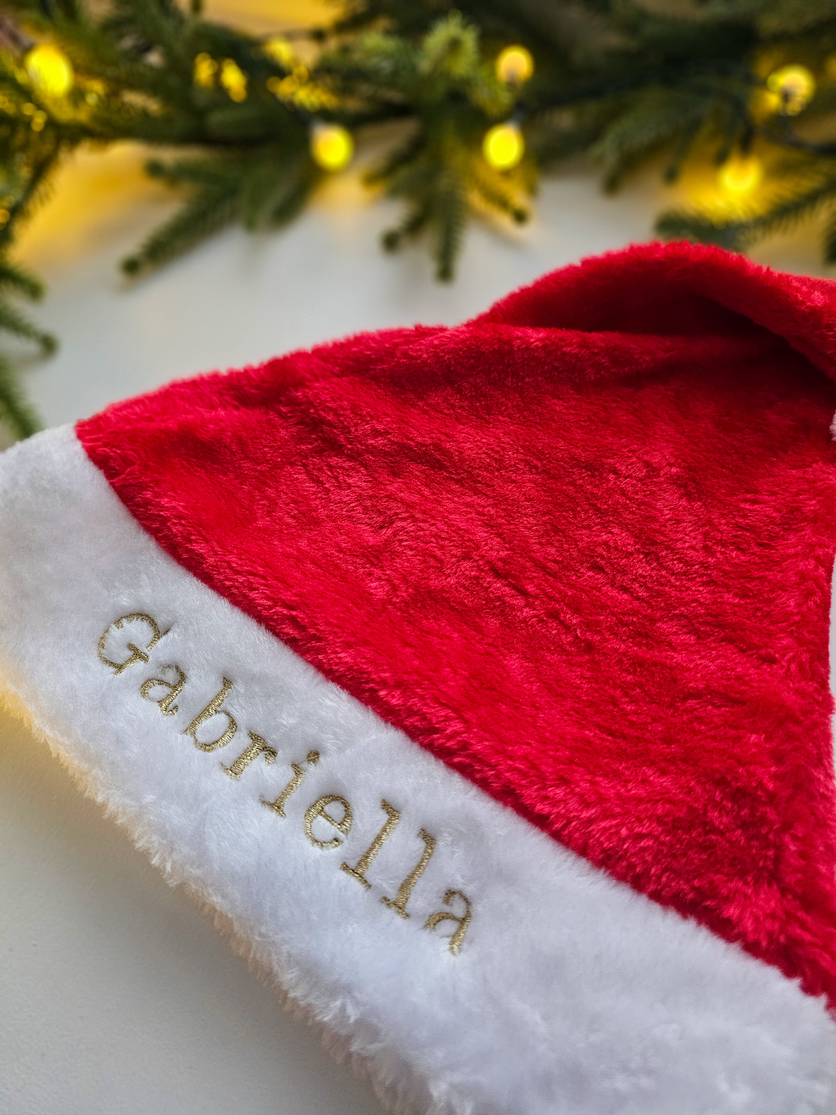 Personalised Luxury Embroidered Santa Hat – For Adults & Children