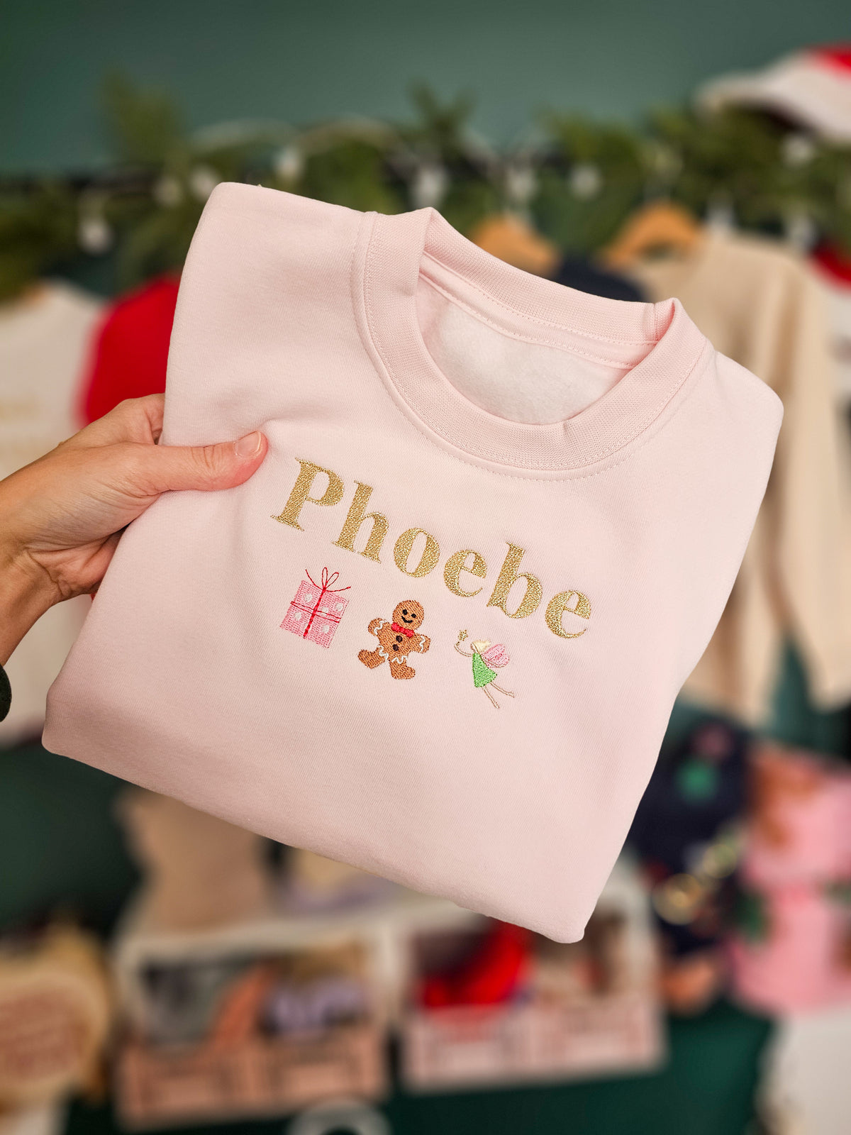 Pick ’n’ Mix Personalised Jumper | Choose Jumper & Thread Colours | Custom Embroidered Festive Designs | Gift UK