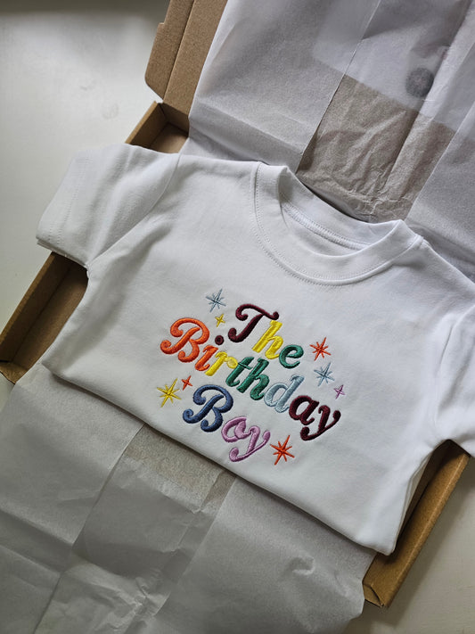 Birthday Boy Rainbow T-shirt | Personalised Children’s Birthday T-shirt