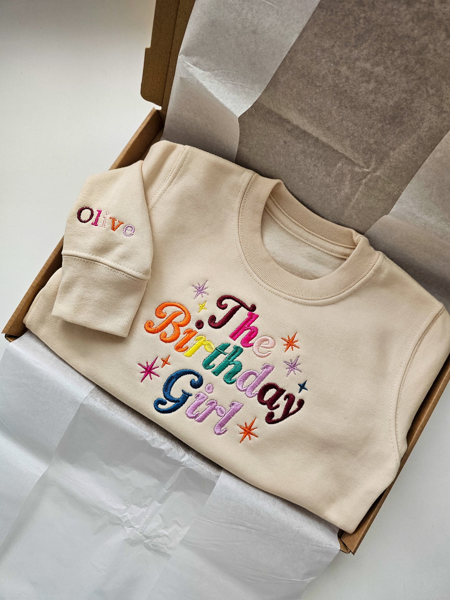 Birthday Girl Rainbow Jumper | Personalised Children’s Birthday Jumper