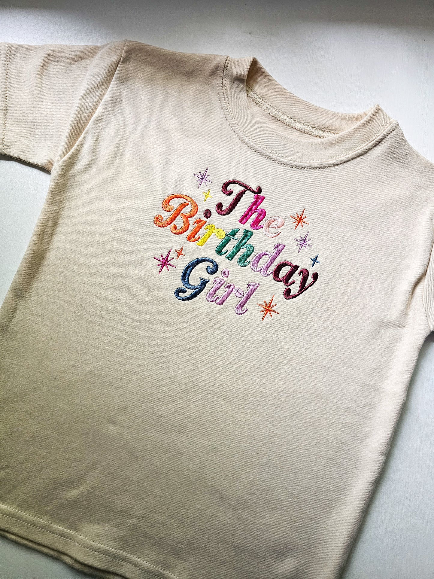 Birthday Girl Rainbow T-shirt | Personalised Children’s Birthday T-shirt