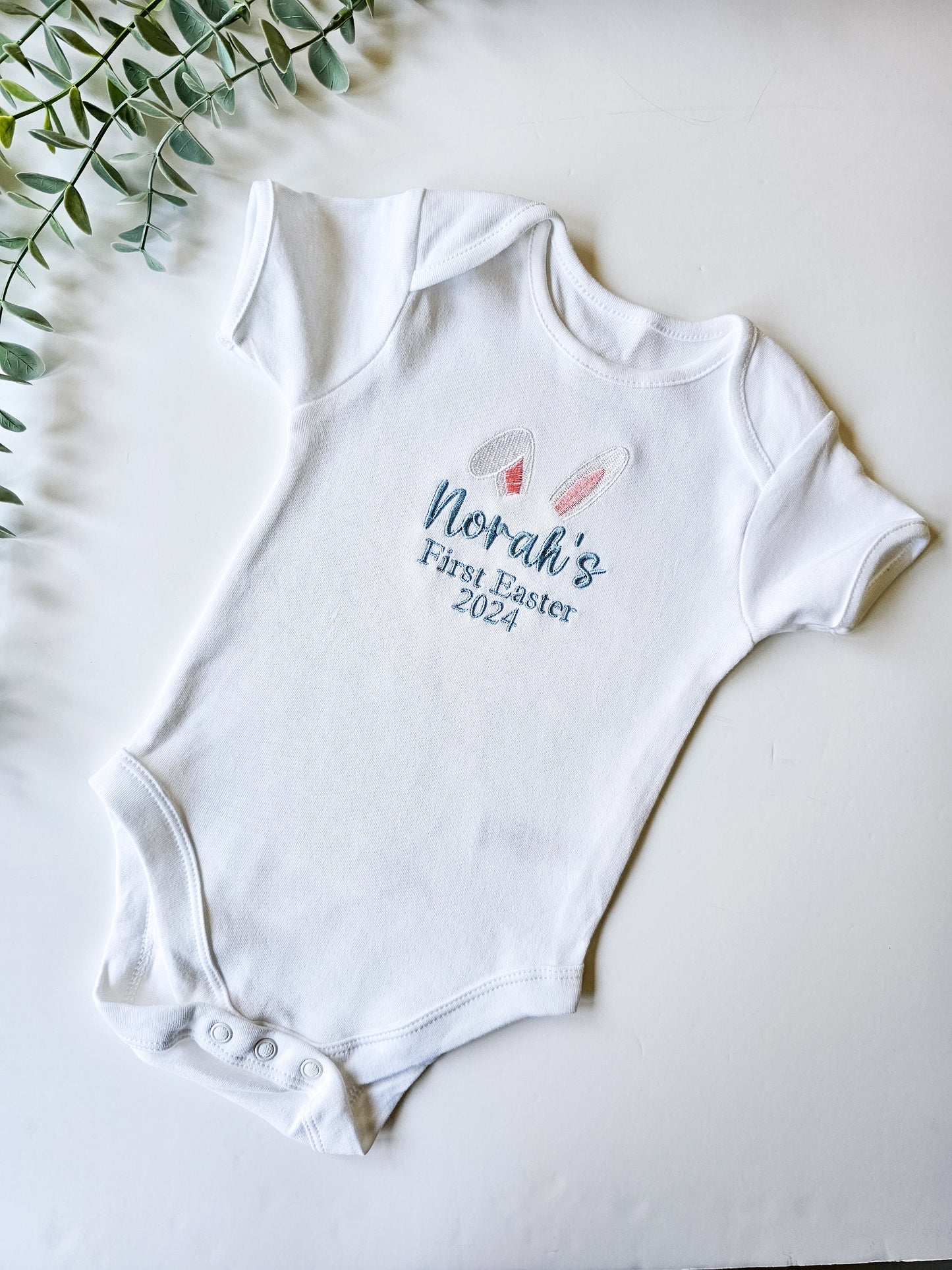 Personalised Baby's First Easter's 2026,Short-sleeved vest