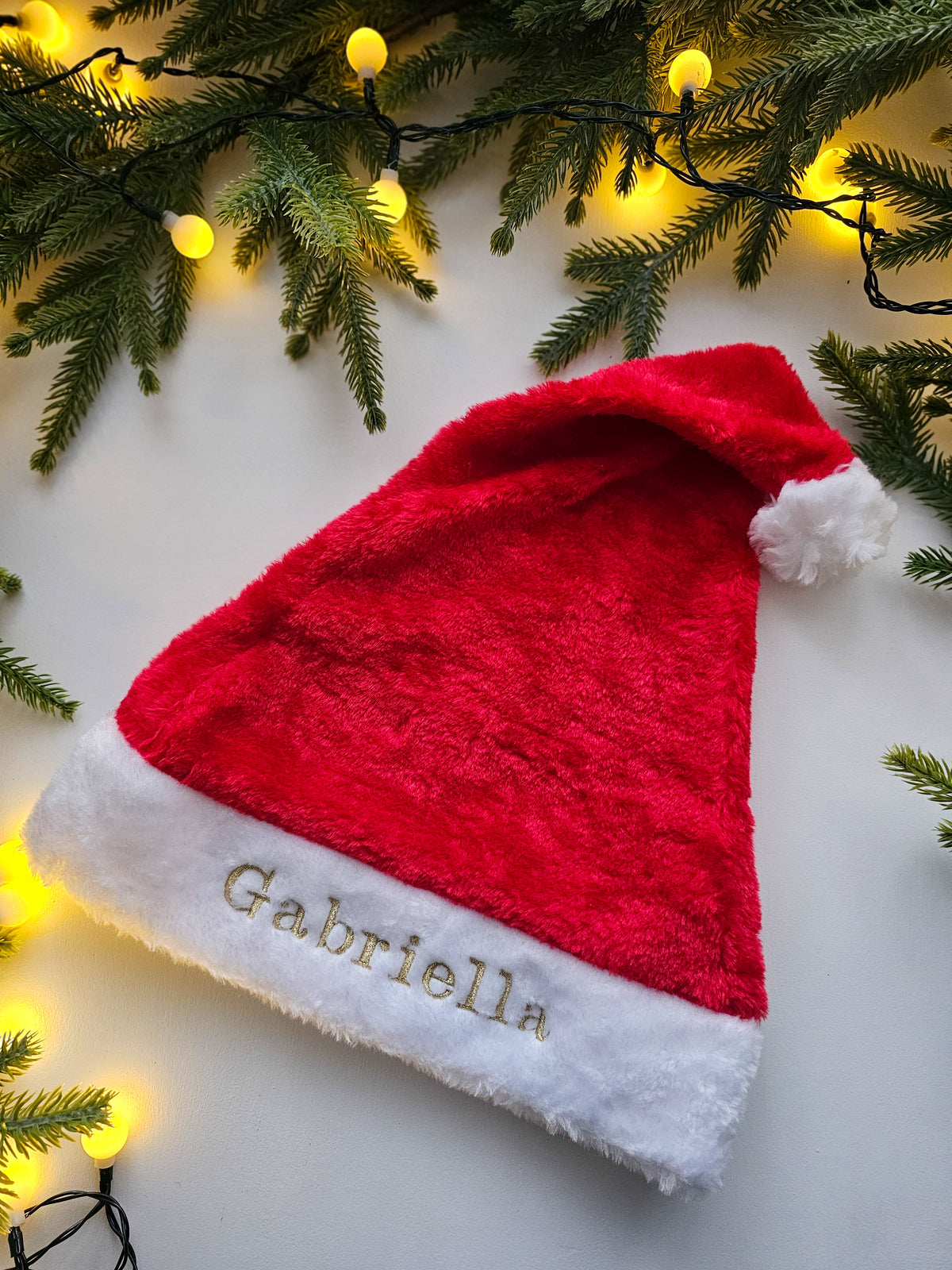 Personalised Luxury Embroidered Santa Hat – For Adults & Children