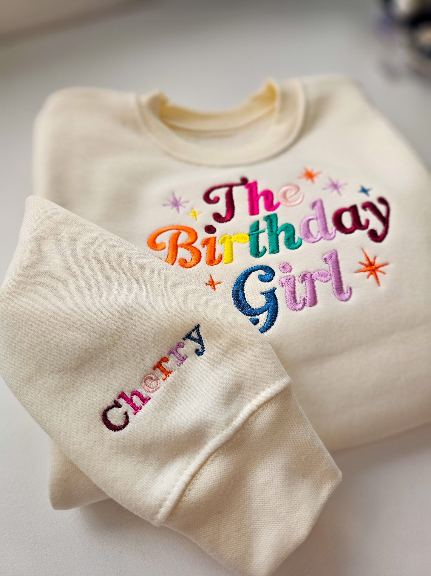 Birthday Girl Rainbow Jumper | Personalised Children’s Birthday Jumper