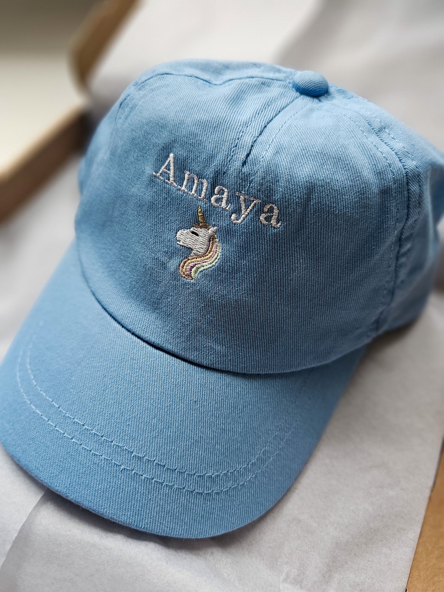 Personalised, Embroidered Kid's Sun Cap/Hat
