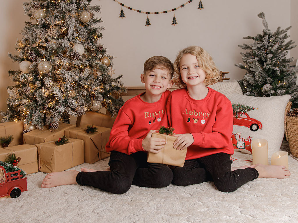 Pick ’n’ Mix Personalised Jumper | Choose Jumper & Thread Colours | Custom Embroidered Festive Designs | Gift UK