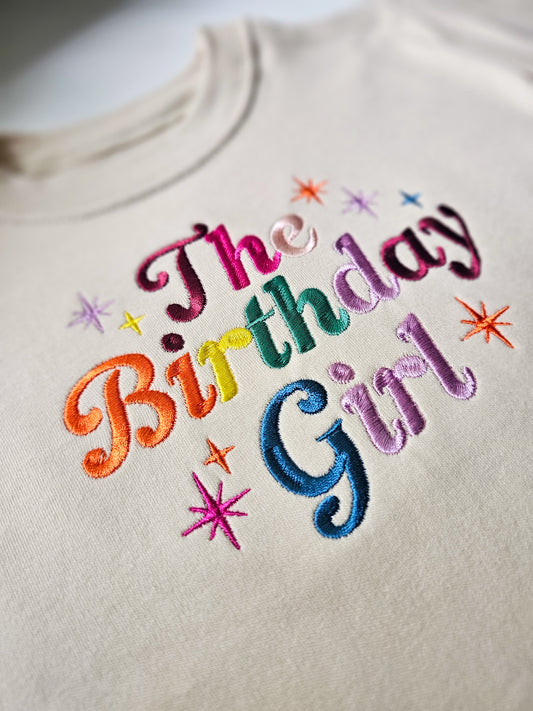Birthday Girl Rainbow T-shirt | Personalised Children’s Birthday T-shirt