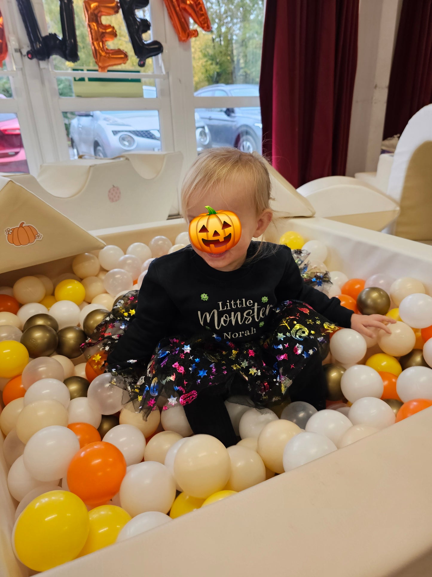 Personalised Little Monster Jumper for Kids Glow in the Dark Halloween Sweatshirt