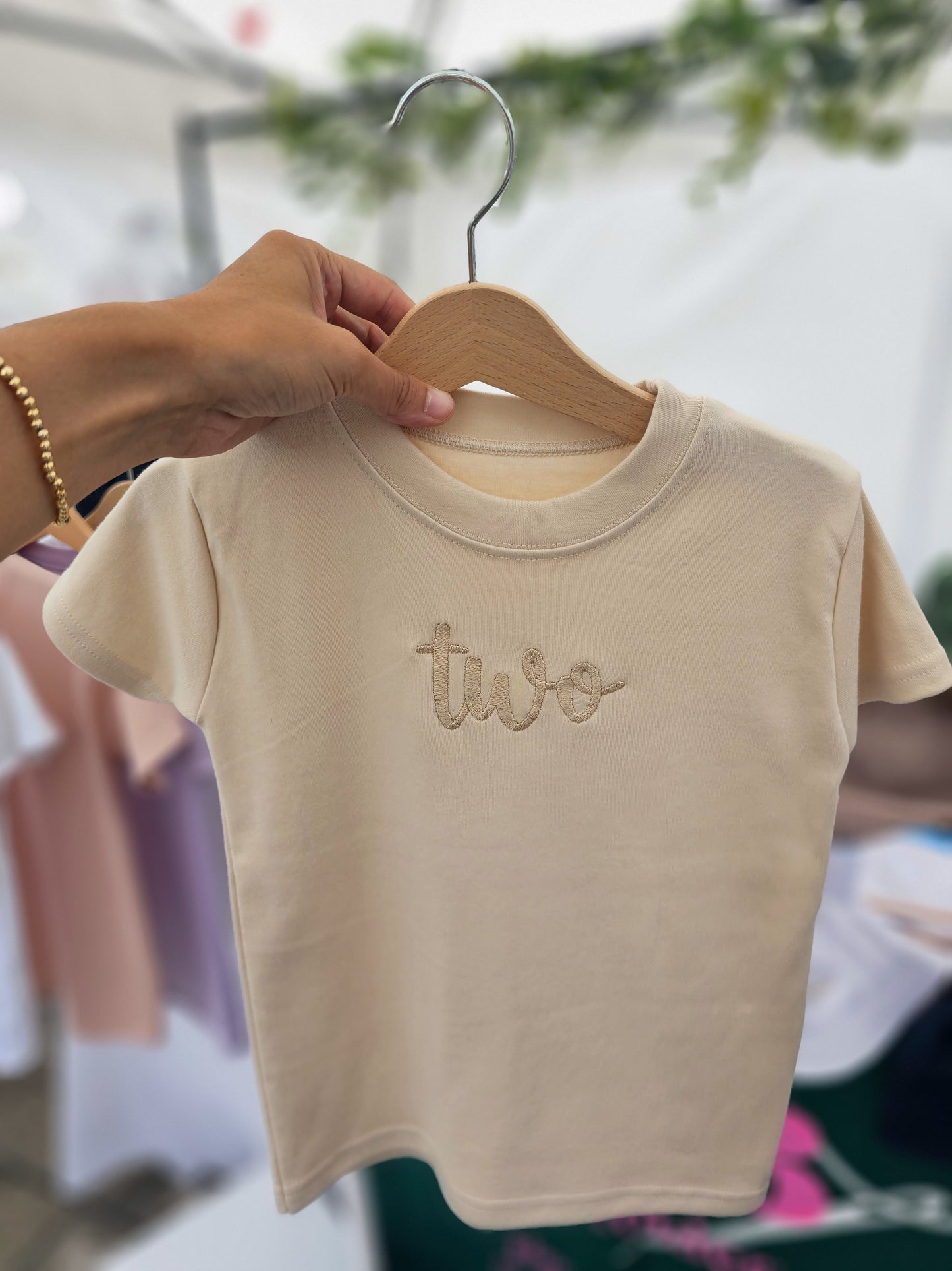 Embroidered Birthday T-Shirt (Age 1–10) | Personalised Kids Birthday Outfit | Minimalist Birthday Tee