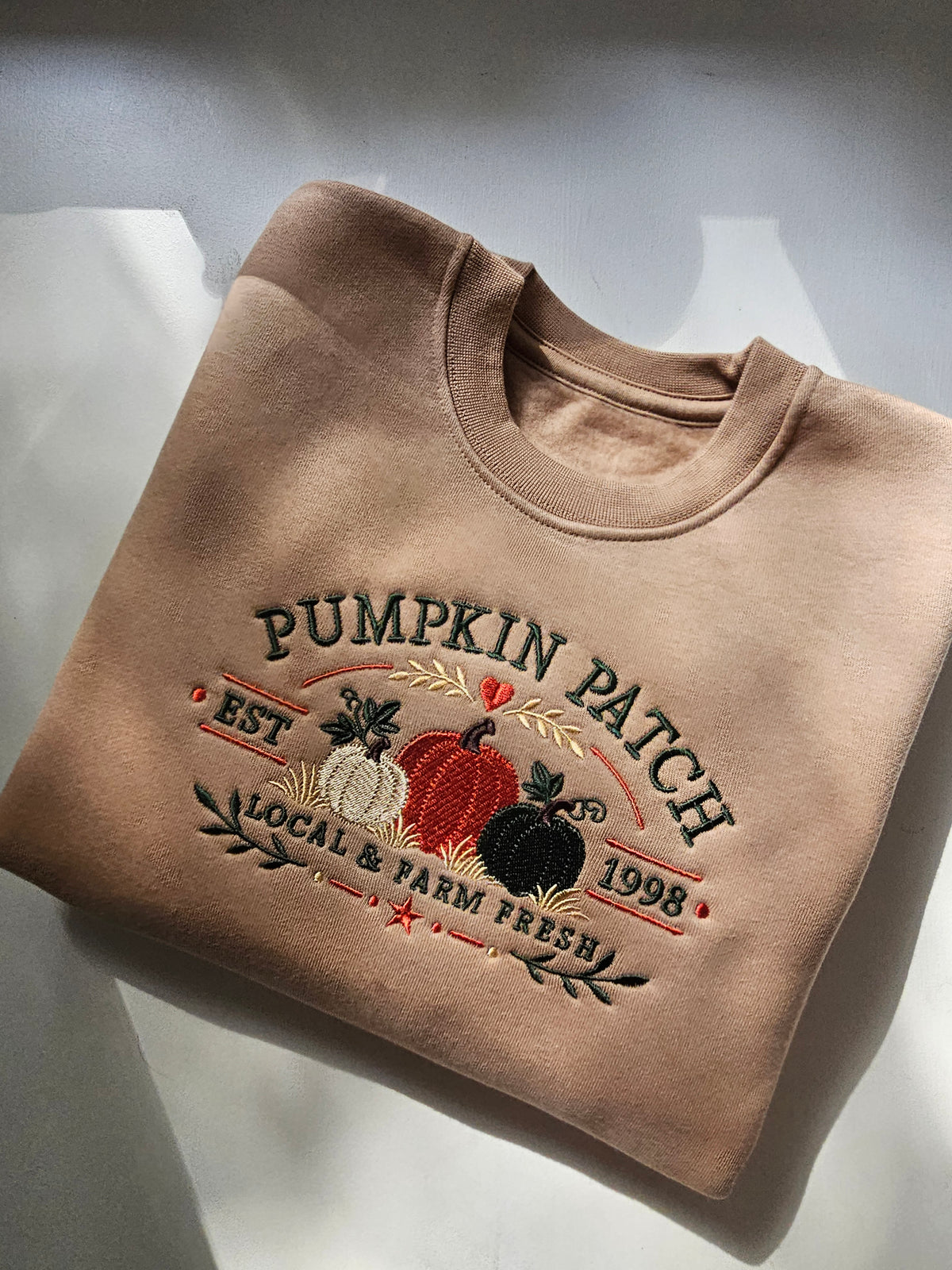Matching Pumpkin Patch Jumper for Adults & Kids – Embroidered Family Autumn Sweatshirt