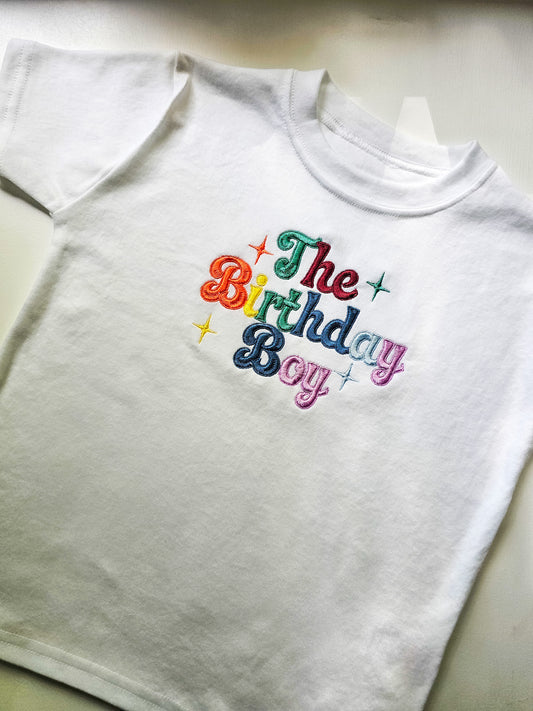 Birthday Boy Rainbow T-shirt | Personalised Children’s Birthday T-shirt