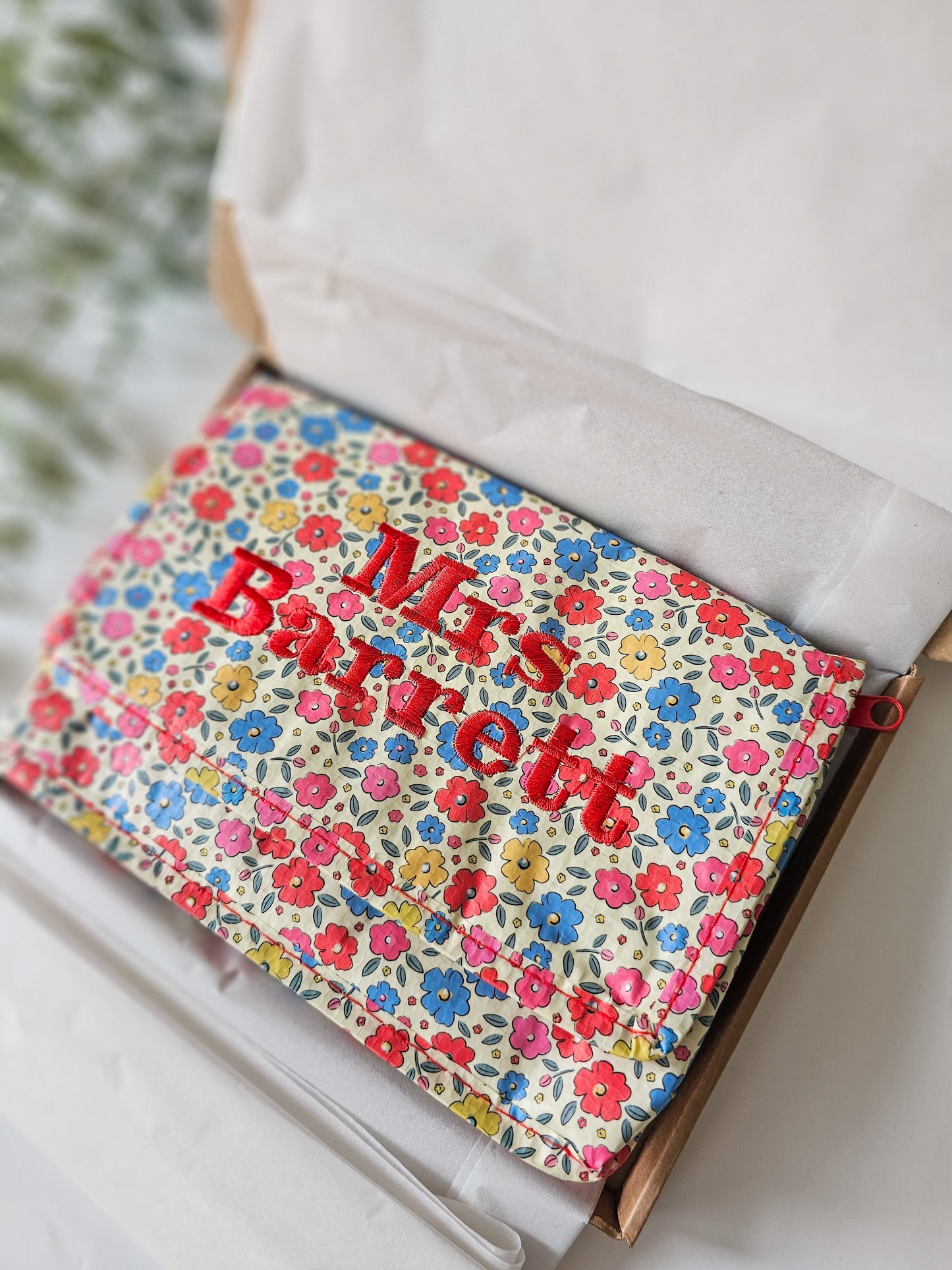Personalised Children’s Embroidered Lunch Bag| Teacher Gift