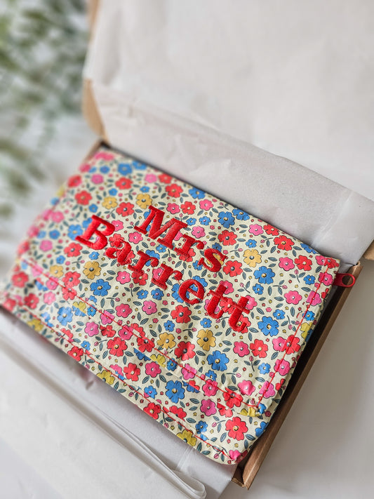 Personalised Children’s Embroidered Lunch Bag| Teacher Gift