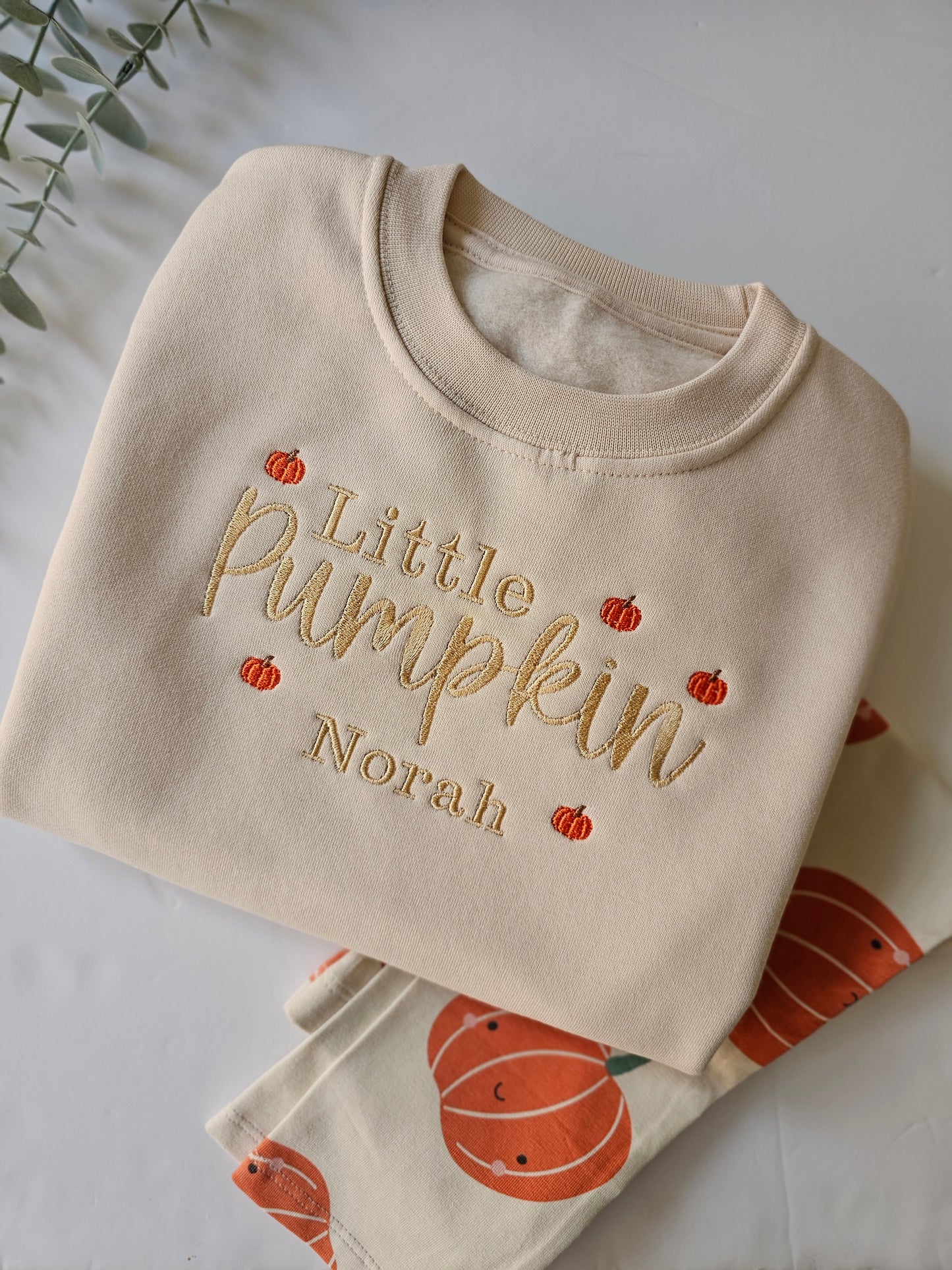 Personalised Little Pumpkin Embroidered with Name